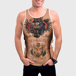Майка-безрукавка мужская МакГрегор татуировки, цвет: 3D-белый — фото 2