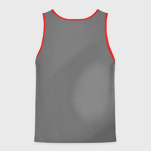 Мужская майка без рукавов Черный котик / 3D-Красный – фото 2