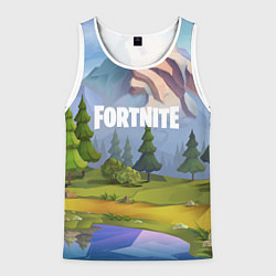 Майка-безрукавка мужская Fortnite: Forest View, цвет: 3D-белый