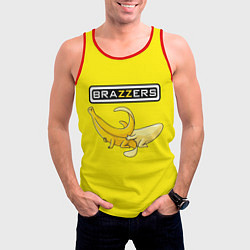 Майка-безрукавка мужская Brazzers: Yellow Banana, цвет: 3D-красный — фото 2