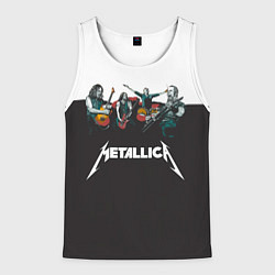 Майка-безрукавка мужская Metallica, цвет: 3D-белый