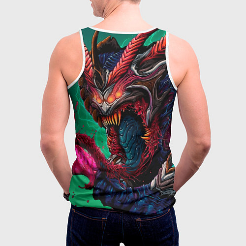 Мужская майка без рукавов CS GO hyper beast skin / 3D-Белый – фото 4