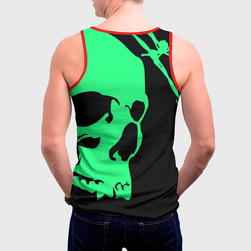 Мужская майка без рукавов Slipknot: Acid Skull / 3D-Красный – фото 4