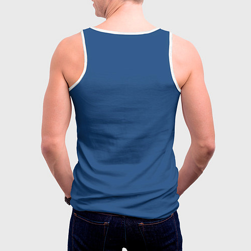 Мужская майка без рукавов Rainbow Space / 3D-Белый – фото 4