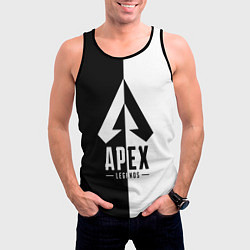 Майка-безрукавка мужская Apex Legends: Black & White, цвет: 3D-черный — фото 2