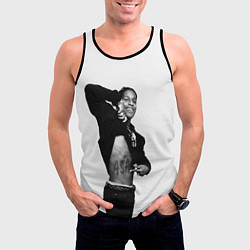 Майка-безрукавка мужская ASAP Rocky: White Fashion, цвет: 3D-черный — фото 2