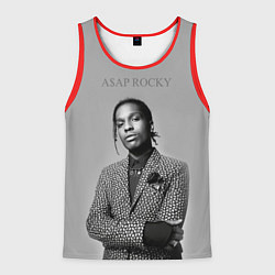 Майка-безрукавка мужская ASAP Rocky: Grey Fashion, цвет: 3D-красный