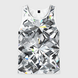 Майка-безрукавка мужская Бриллиантовое мерцание, цвет: 3D-белый