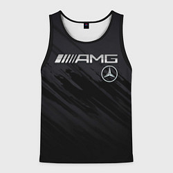 Майка-безрукавка мужская Mercedes AMG, цвет: 3D-черный