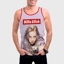 Майка-безрукавка мужская Billie Eilish: Bored, цвет: 3D-красный — фото 2