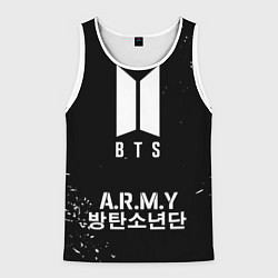 Майка-безрукавка мужская BTS ARMY, цвет: 3D-белый