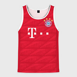 Майка-безрукавка мужская FC Bayern: Lewandowski Home 19-20, цвет: 3D-белый