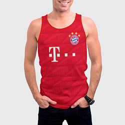 Майка-безрукавка мужская FC Bayern: Lewandowski Home 19-20, цвет: 3D-красный — фото 2