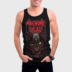 Майка-безрукавка мужская Machine Head: Blooded Skull, цвет: 3D-черный — фото 2