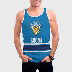 Майка-безрукавка мужская Сборная Финляндии, цвет: 3D-белый — фото 2