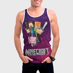 Майка-безрукавка мужская MINECRAFT, цвет: 3D-белый — фото 2