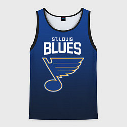 Майка-безрукавка мужская St Louis Blues, цвет: 3D-черный