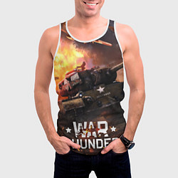 Майка-безрукавка мужская War thunder explosion, цвет: 3D-белый — фото 2