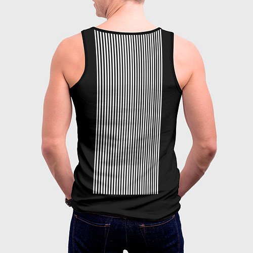 Мужская майка без рукавов Полосатый Стиль / 3D-Черный – фото 4