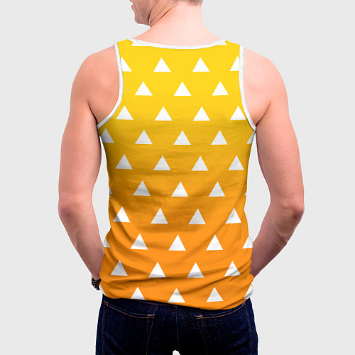 Мужская майка без рукавов ZENITSU ЗЕНИТСУ КИМОНО / 3D-Белый – фото 4