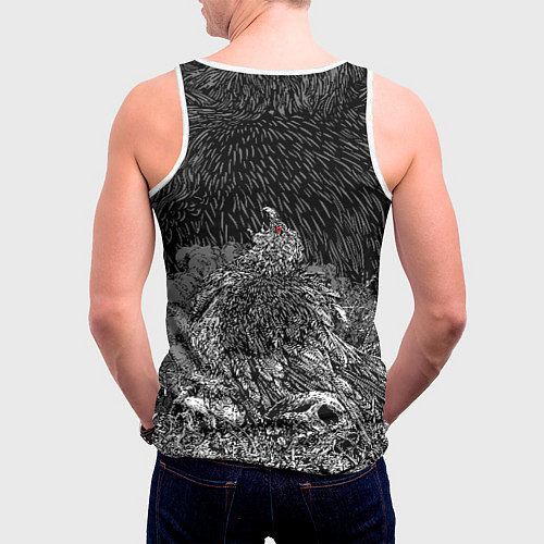 Мужская майка без рукавов Metallica птица на черепах / 3D-Белый – фото 4