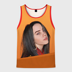 Майка-безрукавка мужская BILLIE EILISH: Orange Mood, цвет: 3D-красный