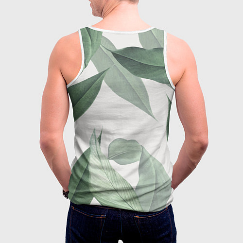Мужская майка без рукавов Из тропиков / 3D-Белый – фото 4