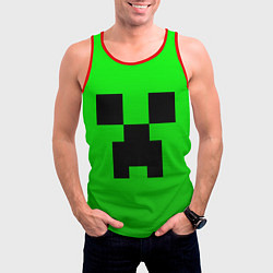 Майка-безрукавка мужская MINECRAFT, цвет: 3D-красный — фото 2