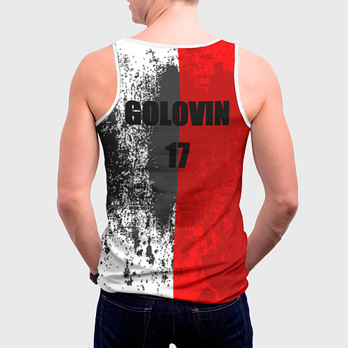 Мужская майка без рукавов Головин / 3D-Белый – фото 4