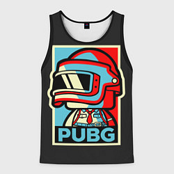 Майка-безрукавка мужская PUBG, цвет: 3D-черный