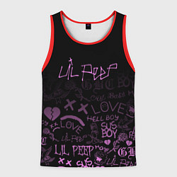 Майка-безрукавка мужская LIL PEEP, цвет: 3D-красный