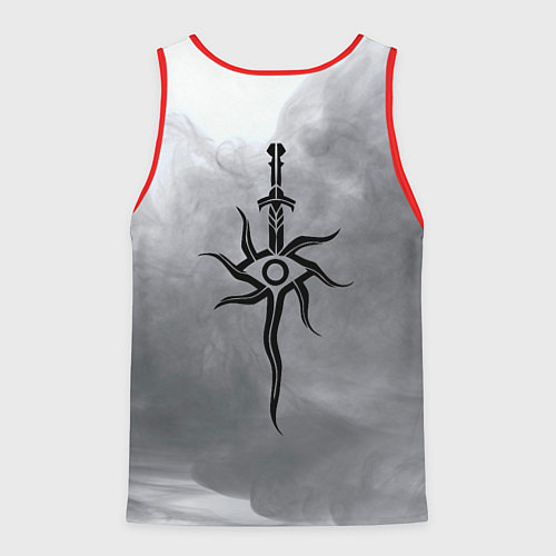Мужская майка без рукавов Dragon Age / 3D-Красный – фото 2