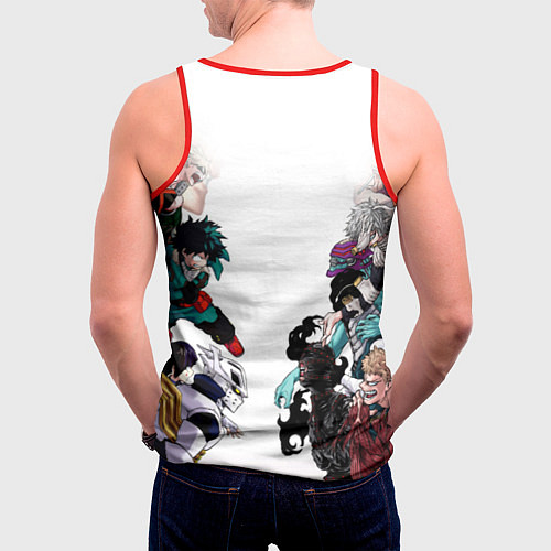 Мужская майка без рукавов My Hero Academia противостояние / 3D-Красный – фото 4