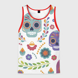 Майка-безрукавка мужская Мексиканские мотивы, цвет: 3D-красный