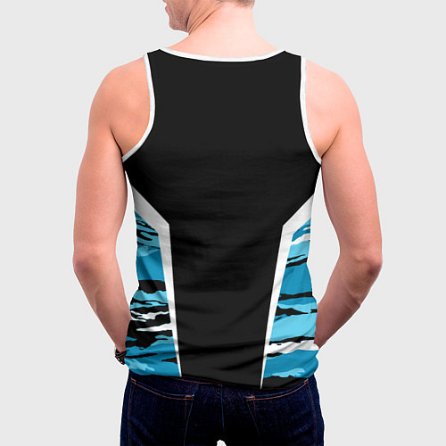 Мужская майка без рукавов Камуфляж ВДВ / 3D-Белый – фото 4