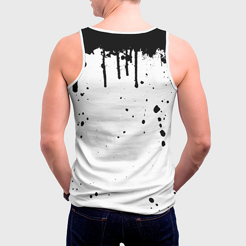 Мужская майка без рукавов АХЕГАО / 3D-Белый – фото 4