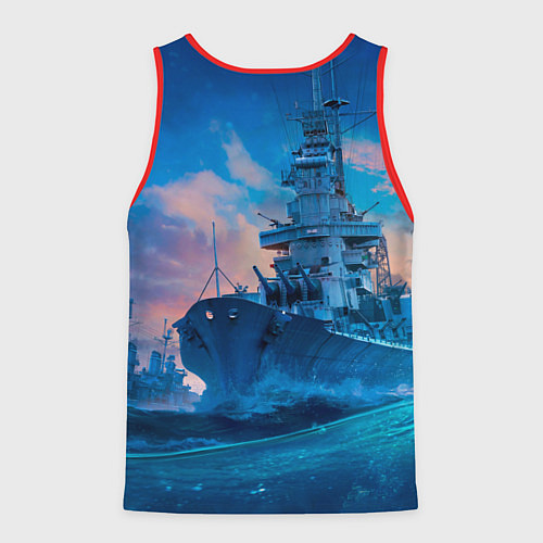 Мужская майка без рукавов ВМФ / 3D-Красный – фото 2