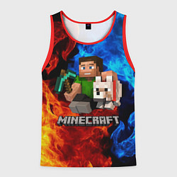 Майка-безрукавка мужская MINECRAFT, цвет: 3D-красный