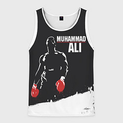 Майка-безрукавка мужская Muhammad Ali, цвет: 3D-белый