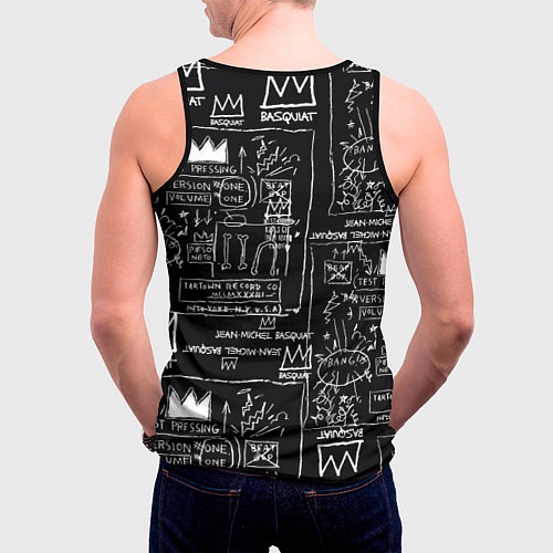 Мужская майка без рукавов Динозавр в короне от Баския / 3D-Черный – фото 4