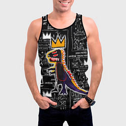 Майка-безрукавка мужская Динозавр в короне от Баския, цвет: 3D-черный — фото 2