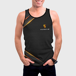 Майка-безрукавка мужская PORSCHE, цвет: 3D-черный — фото 2