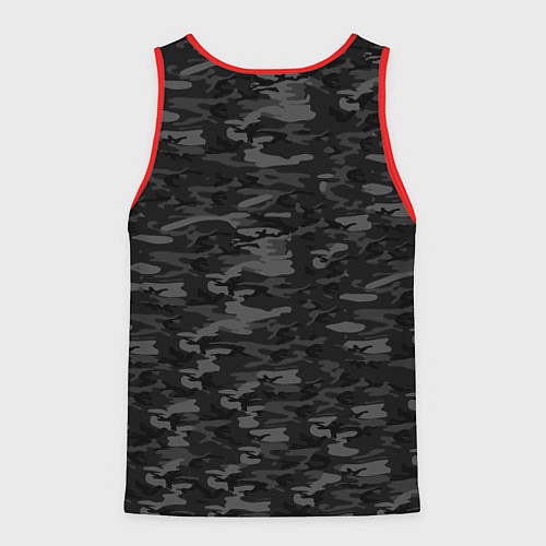 Мужская майка без рукавов ГОРОДСКОЙ КАМУФЛЯЖ / 3D-Красный – фото 2