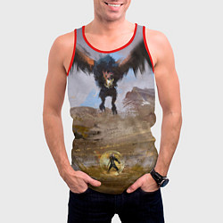 Майка-безрукавка мужская ВЕДЬМАК, цвет: 3D-красный — фото 2