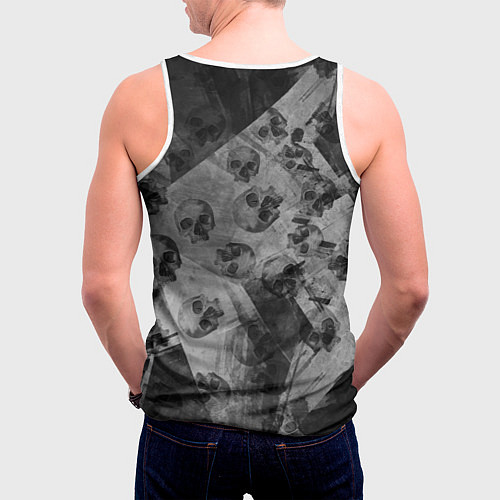 Мужская майка без рукавов Five Finger Death Punch / 3D-Белый – фото 4