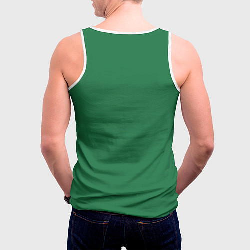 Мужская майка без рукавов Пограничная служба зеленый / 3D-Белый – фото 4