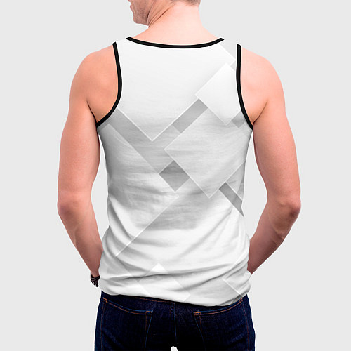 Мужская майка без рукавов Геометрическая Абстракция / 3D-Черный – фото 4