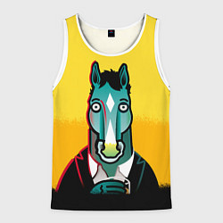 Майка-безрукавка мужская BoJack Horseman, цвет: 3D-белый