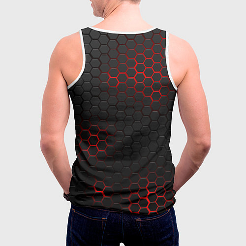 Мужская майка без рукавов AUDI / 3D-Белый – фото 4