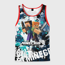 Майка-безрукавка мужская Minecraft Майнкрафт, цвет: 3D-красный